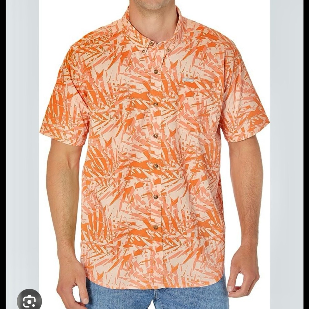 Columbia Men's Rapid Rivers Printed Short Sleeve Shirt-Like New